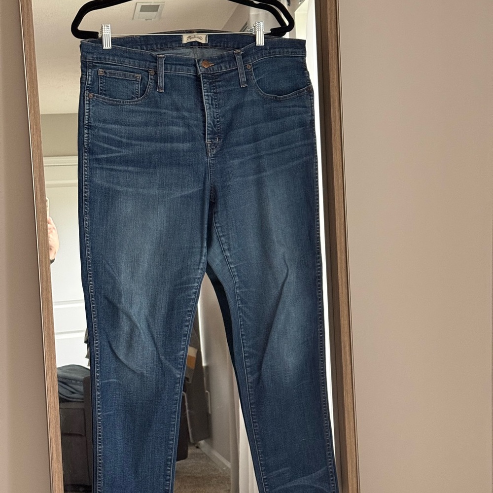 Madewell Dark Blue Slim Straight Jeans